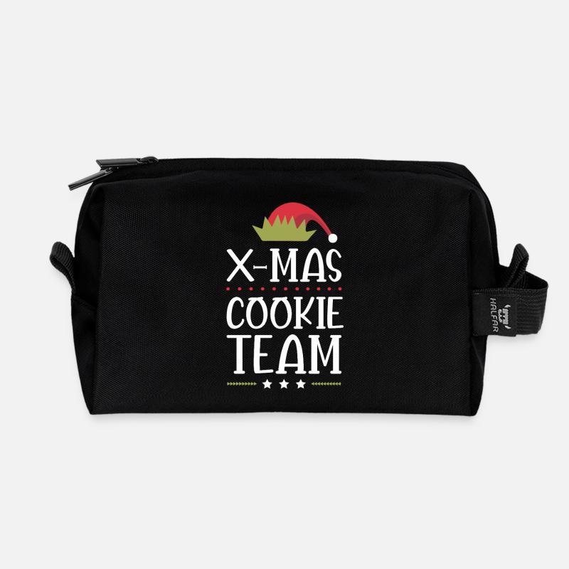 X-Mas Kekse Team - Recycelte Kulturtasche - Schwarz