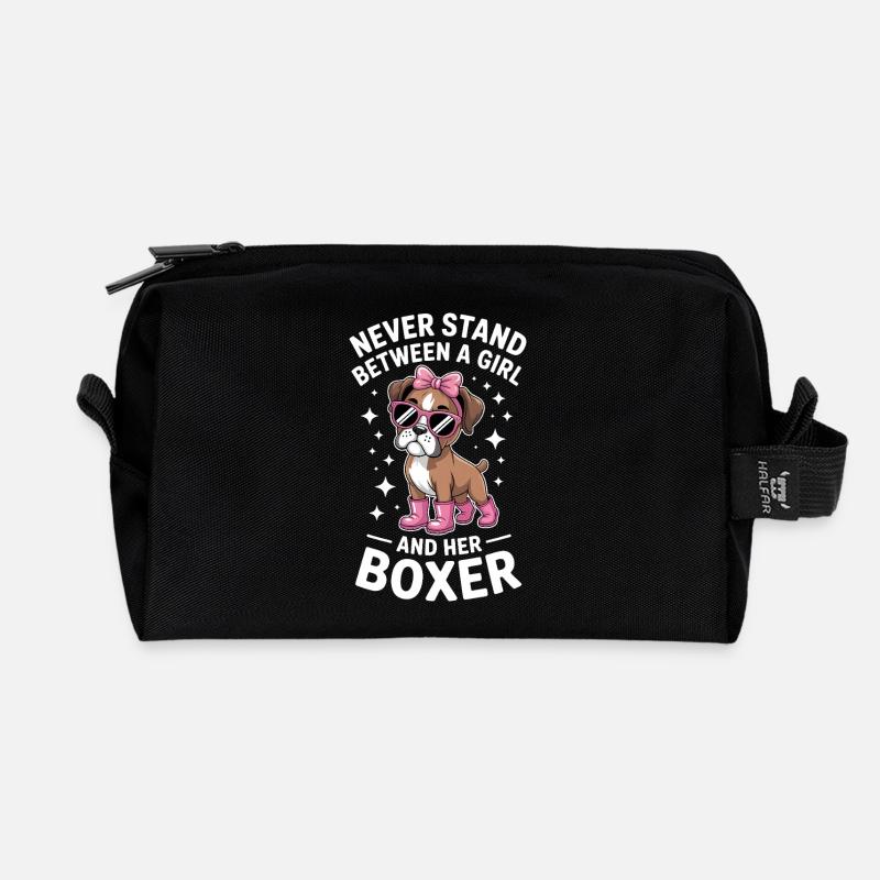 Boxer Dog Sayings Funny Boxer Gift - Recycled Toiletry Zip Bag - black