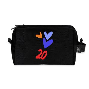 20. 20th ANNIVERSARY. 20 YEARS ANNIVERSARY. 20 YEARS. - Recycled Toiletry Zip Bag - black - Front
