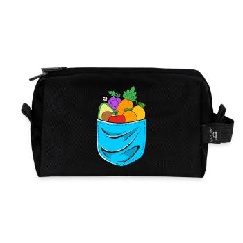 Food Nutrition Food - Recycled Toiletry Zip Bag - black - Front