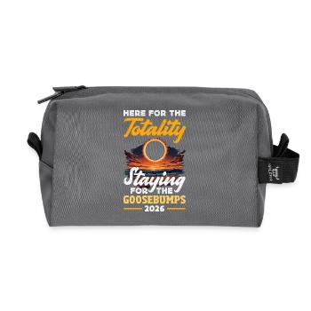 Solar eclipse 2026, August 12 - Recycled Toiletry Zip Bag - anthracite - Front