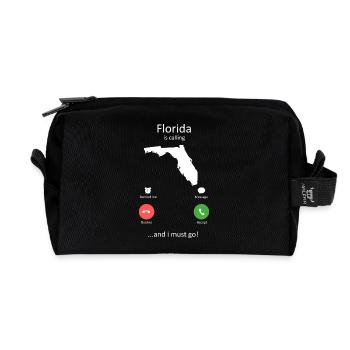 Florida Calling und I Must Go Phone Interface-Kunst - Recycelte Kulturtasche - Schwarz - Vorne