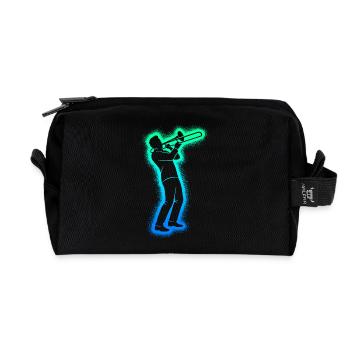 Trombonist Trombone Player Kids Men's Trombone - Recycled Toiletry Zip Bag - black - Front