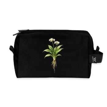 Bärlauch Pflanze Botanisches Design - Recycelte Kulturtasche - Schwarz - Vorne