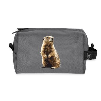 Marmots Groundhog - Recycled Toiletry Zip Bag - anthracite - Front