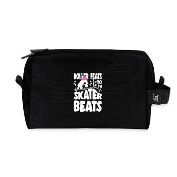 Roller Skating Feats To Skater Beats Gifts - Recycled Toiletry Zip Bag - black - Front