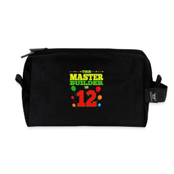 boys biMaster Builder 12 Years Old Block Building - Recycelte Kulturtasche - Schwarz - Vorne