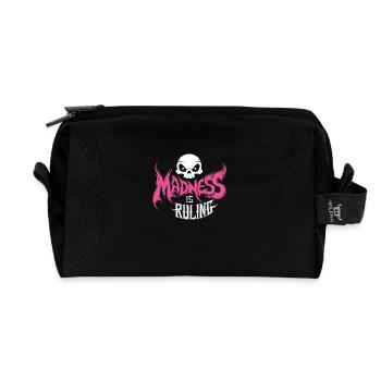 Madness rules the world Motivation Hope - Recycled Toiletry Zip Bag - black - Front