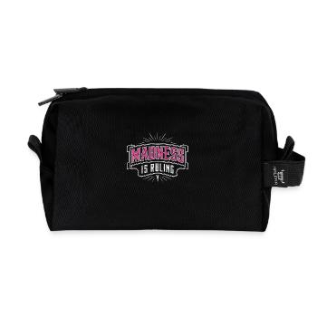 Madness rules the world Motivation Hope - Recycled Toiletry Zip Bag - black - Front