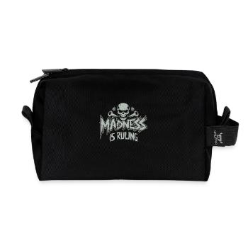 Madness rules the world Motivation Hope - Recycled Toiletry Zip Bag - black - Front