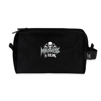 Madness rules the world Motivation Hope - Recycled Toiletry Zip Bag - black - Front
