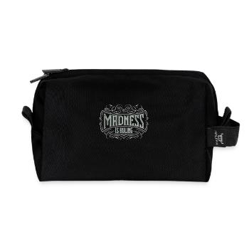 Madness rules the world Motivation Hope - Recycled Toiletry Zip Bag - black - Front