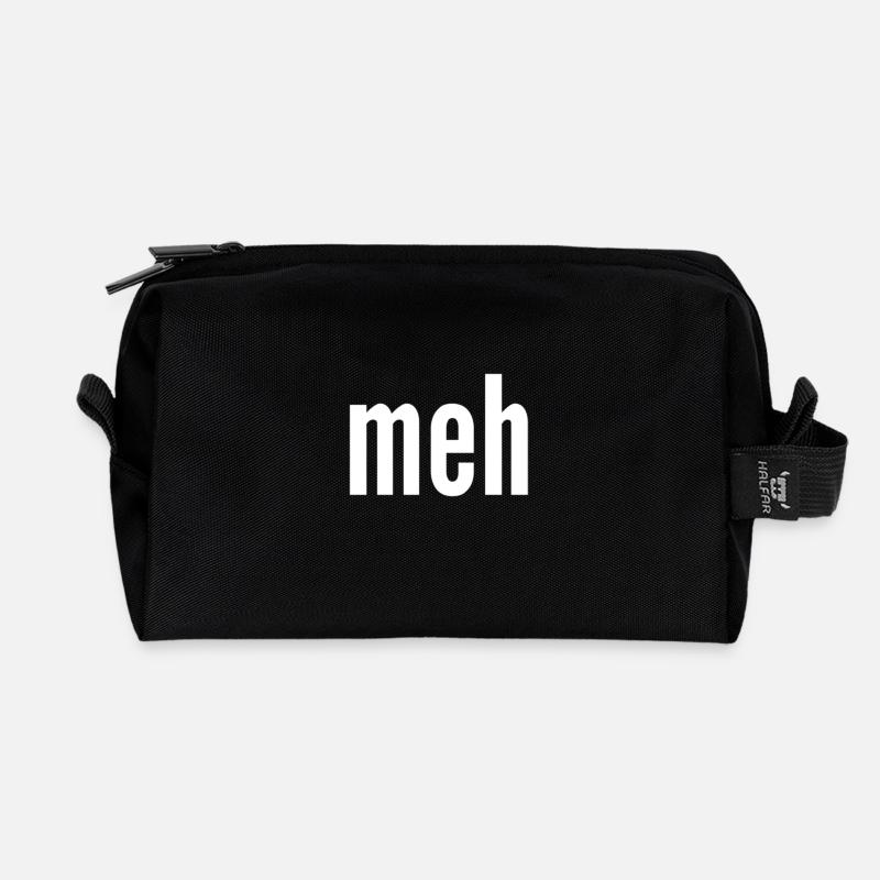 meh - Recycelte Kulturtasche - Schwarz