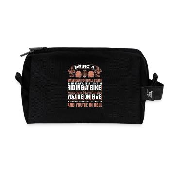 Football américain - Trousse de toilette en tissu recyclé - noir - Devant