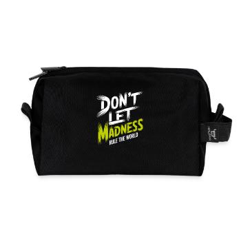 Stop the madness - Recycled Toiletry Zip Bag - black - Front