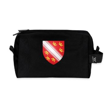 Blason de l'Alsace - Trousse de toilette en tissu recyclé - noir - Devant