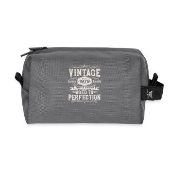 Vintage 1979 Jahrgang geboren Geburtstag Geschenk - Recycelte Kulturtasche - Anthrazit - Vorne