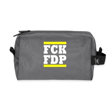 Fck fdp - Trousse de toilette en tissu recyclé - anthracite - Devant