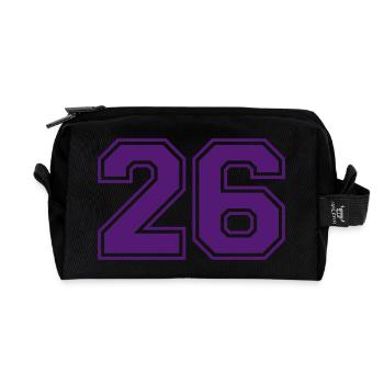 26 - Recycled Toiletry Zip Bag - black - Front