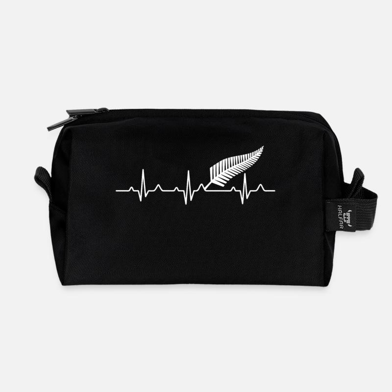 Neuseeland - Geschenk - Recycelte Kulturtasche - Schwarz