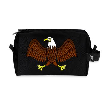 adler eagle bussard falke habicht hawk falcon8 - Recycelte Kulturtasche - Schwarz - Vorne