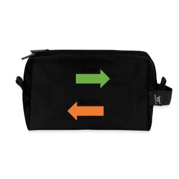 Gauche et droite - Trousse de toilette en tissu recyclé - noir - Devant