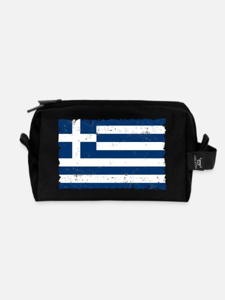 Griechenland - Recycelte Kulturtasche - Schwarz