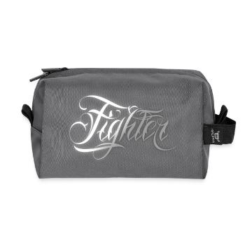 Fighter - Recycled Toiletry Zip Bag - anthracite - Front