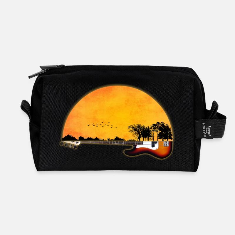 Gitarre Natur - Recycelte Kulturtasche - Schwarz