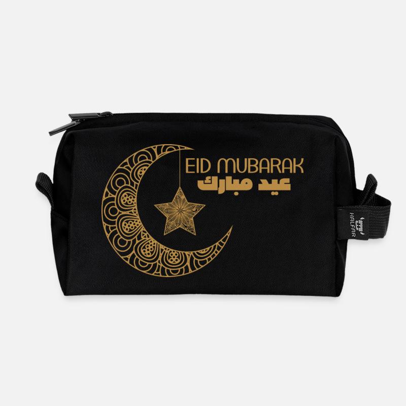 Eid mobarak - Recycelte Kulturtasche - Schwarz