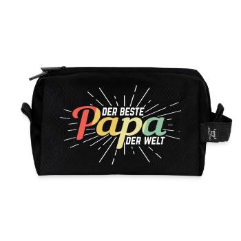 Der Beste Papa der Welt - Recycelte Kulturtasche - Schwarz - Vorne
