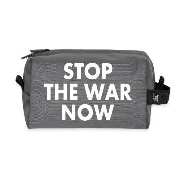 Stop the war now - Recycelte Kulturtasche - Anthrazit - Vorne