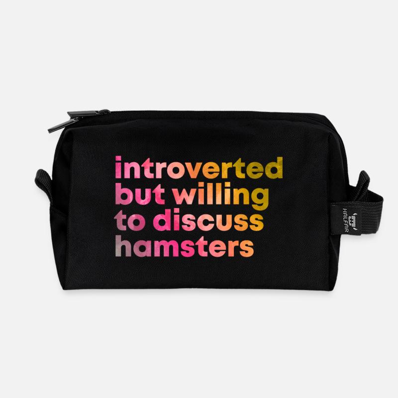 Hamster - Recycelte Kulturtasche - Schwarz