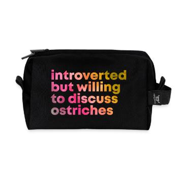 autruche - Trousse de toilette en tissu recyclé - noir - Devant