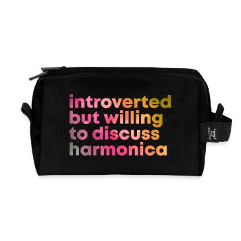 harmonica - Trousse de toilette en tissu recyclé - noir - Devant