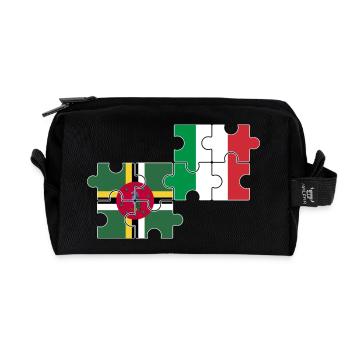 Dominique Italie Drapeau Dominicains - Trousse de toilette en tissu recyclé - noir - Devant