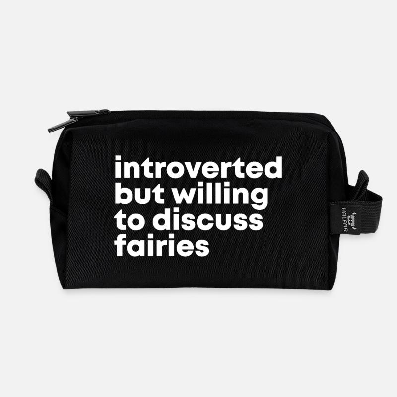 fée - Trousse de toilette en tissu recyclé - noir