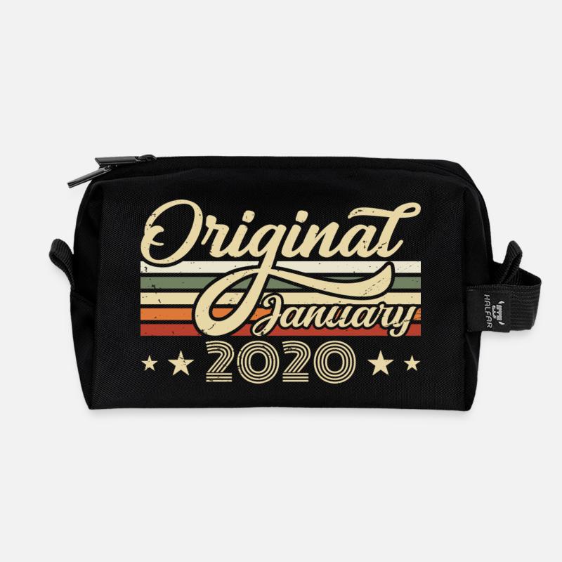 Geburtstag Januar 2020 Januar geboren im Januar - Recycelte Kulturtasche - Schwarz