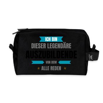Legendärer AZUBI - Recycelte Kulturtasche - Schwarz - Vorne