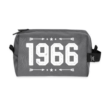 Millésime 1966 Millésime 59ème anniversaire 1966. - Trousse de toilette en tissu recyclé - anthracite - Devant