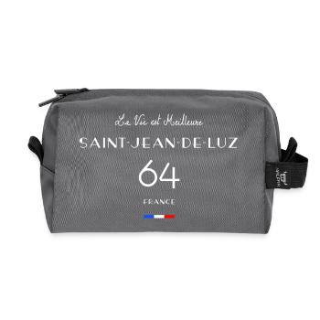 Saint Jean de Luz Pyrénées 64 Pays Basque France - Trousse de toilette en tissu recyclé - anthracite - Devant