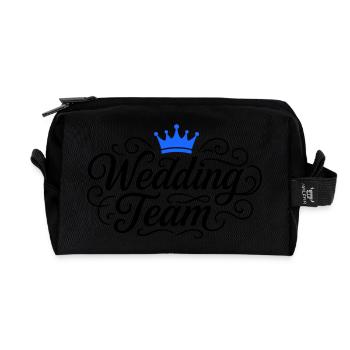Wedding Team Hochzeit - Recycelte Kulturtasche - Schwarz - Vorne