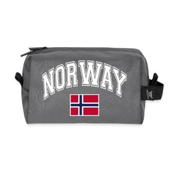 Norway Flag - Recycled Toiletry Zip Bag - anthracite - Front