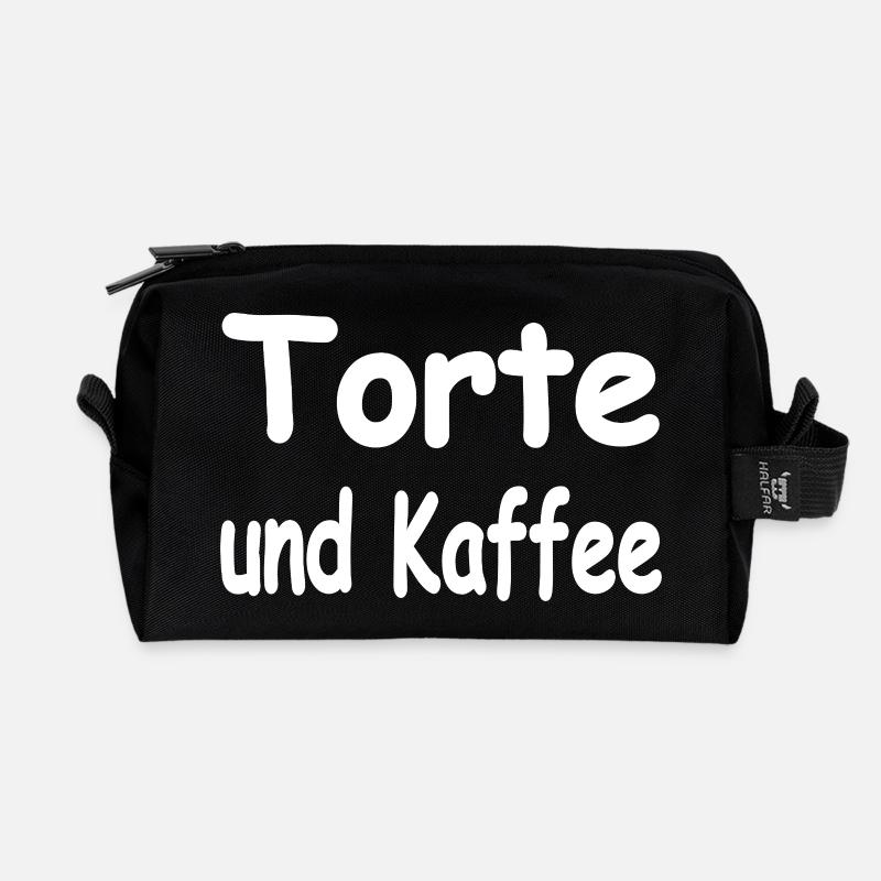 Torte - Recycelte Kulturtasche - Schwarz