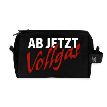 From now on full throttle - good intentions - Recycled Toiletry Zip Bag - black - Front