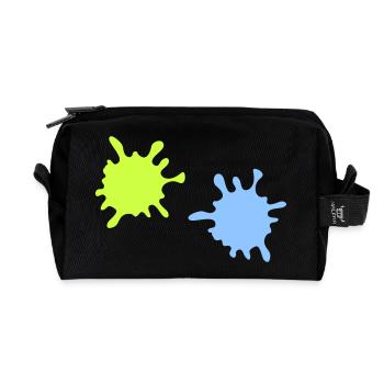 Neon Spritzer Splatter - Recycelte Kulturtasche - Schwarz - Vorne