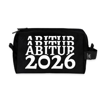 Abitur 2026 Abi School-leaving certificate Gymnasium - Recycled Toiletry Zip Bag - black - Front