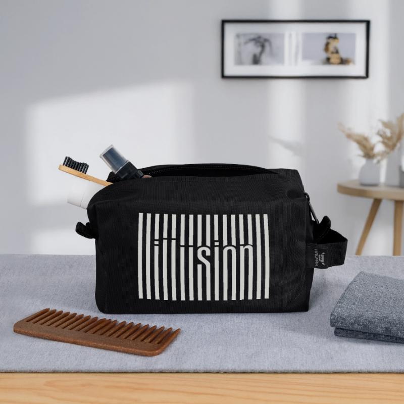 Barcode Illusion Recycled Toiletry Zip Bag