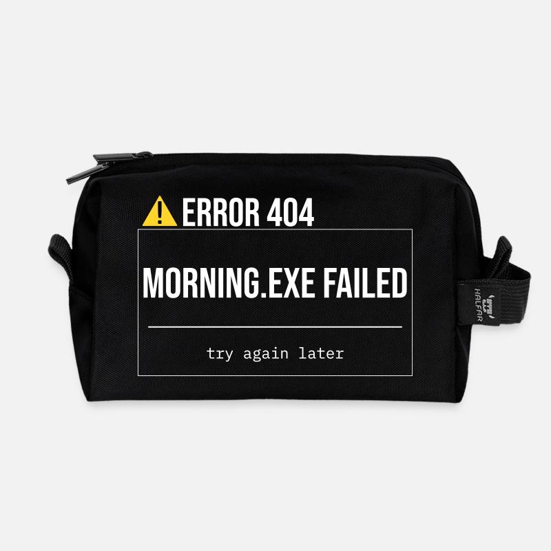 Error 404 - Morning.exe wurde nicht geladen - Recycelte Kulturtasche - Schwarz