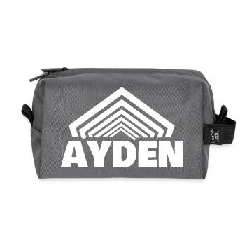 Nom de garçon Ayden - Trousse de toilette en tissu recyclé - anthracite - Devant